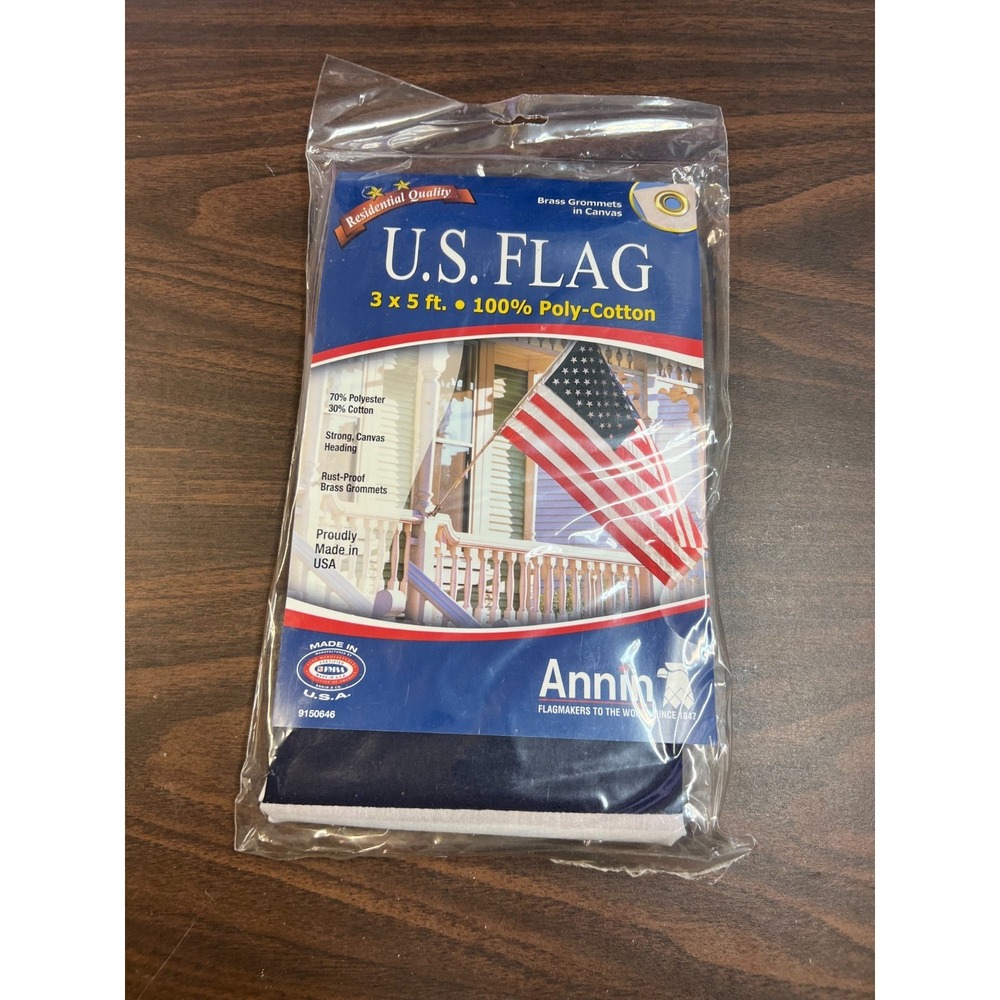 Annin USA Flag 3' x 5' Stars Stripes NEW United States of America BRASS GROMMETS